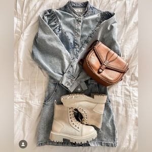 Mango denim dress, size S, worn once.